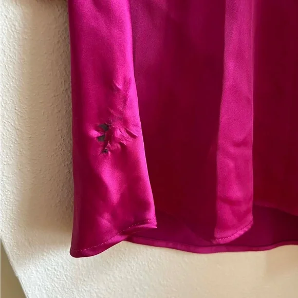 Mac Duggal One Shoulder Satin Faux Warp Gown in Berry